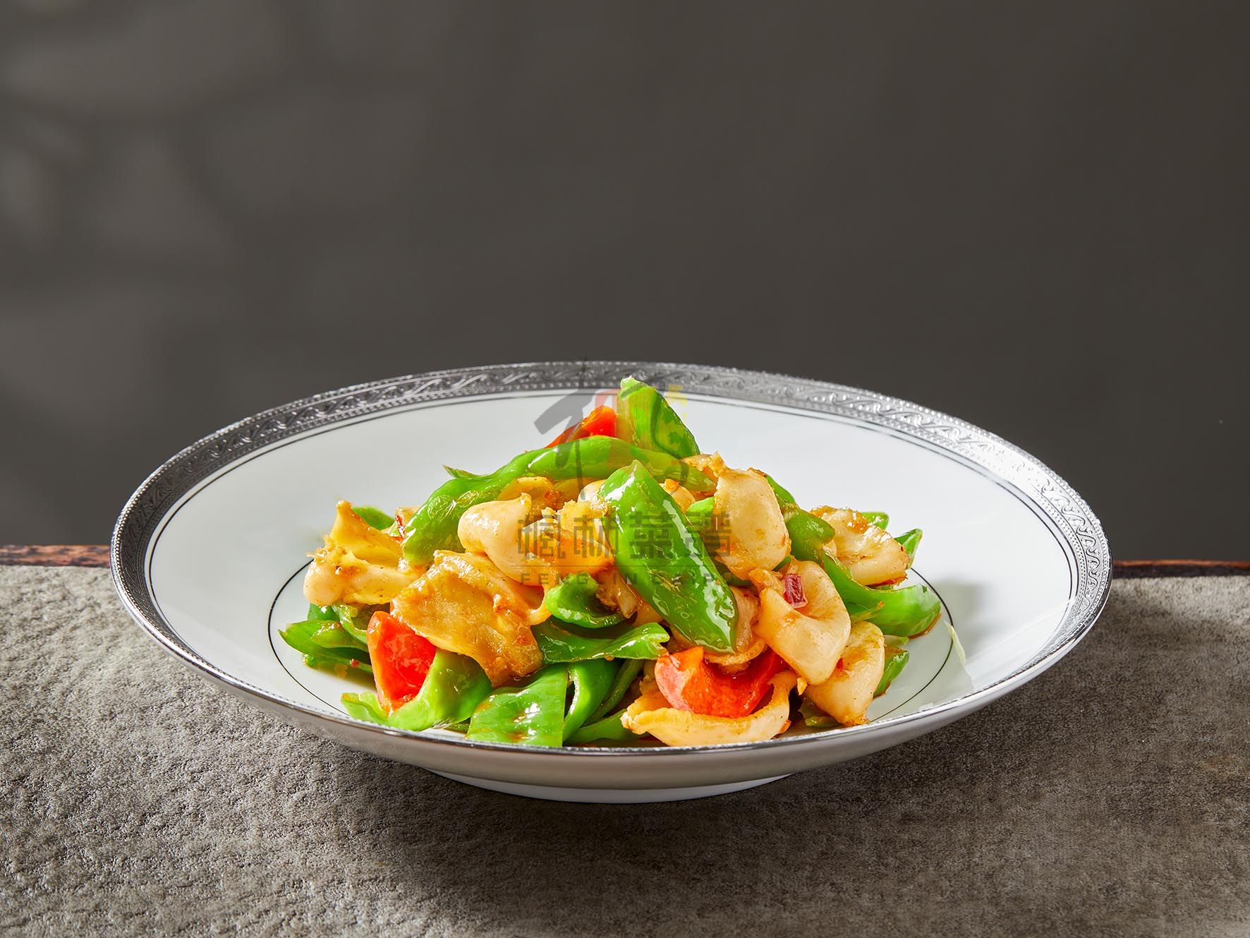 R2984螺丝椒小炒鲜鲍鱼