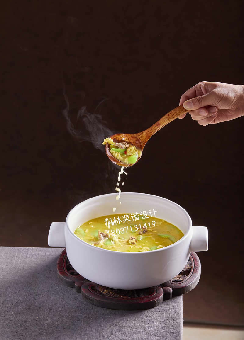 R0950土鸡蛋丝瓜烩羊肉